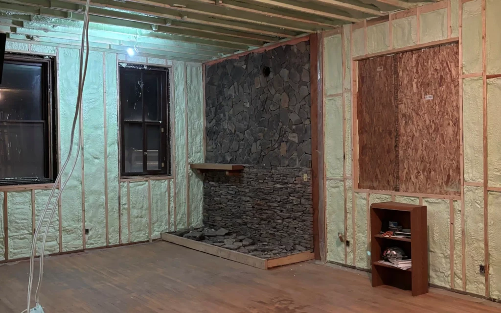 basement wall spray foam insulation pincher creek
